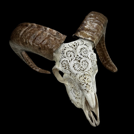 Carved Goat Skull