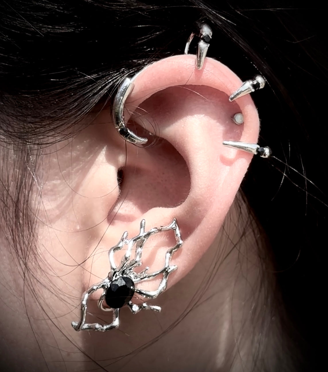Gothic Spider Ear Cuffs