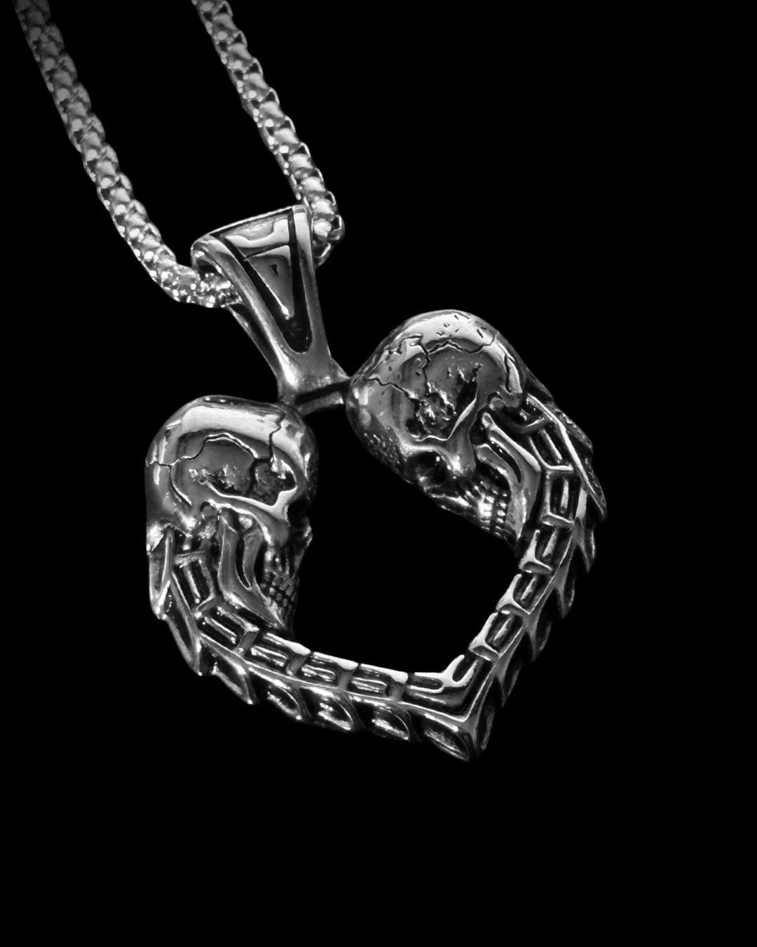 Heart Skull Necklace