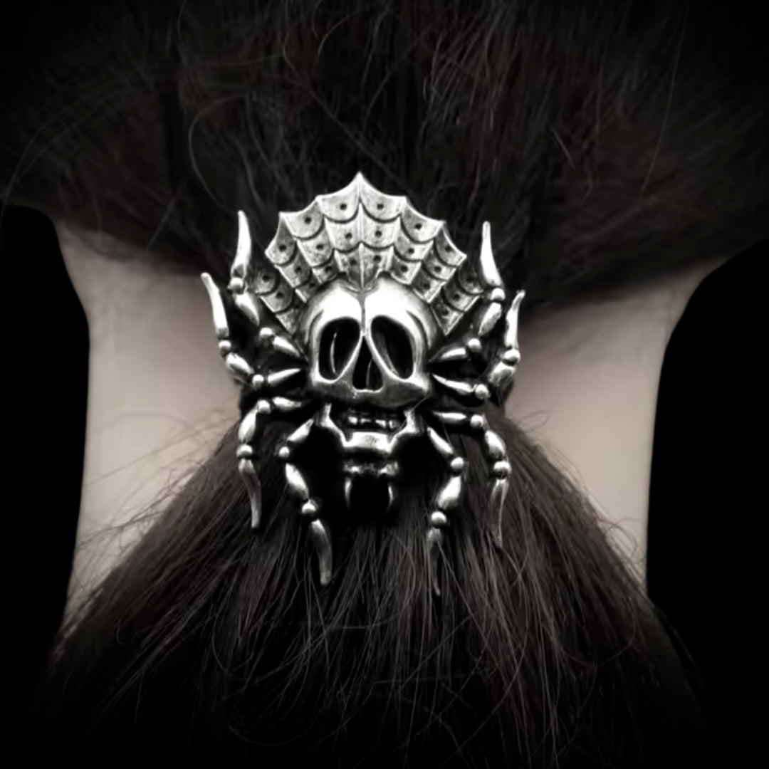 Spider Skull Hair Tie