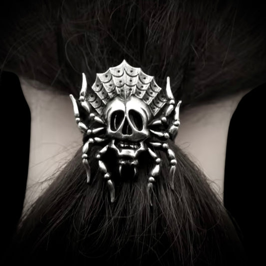 Spider Skull Hair Tie