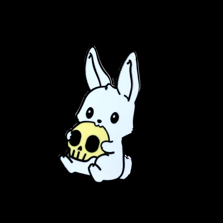 Bunny Skull Pin