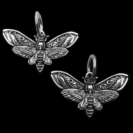 Deadhead Moth Earrings