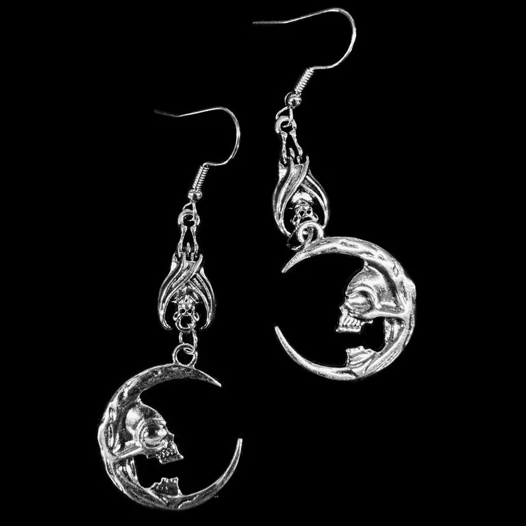 Moon Skull Earrings