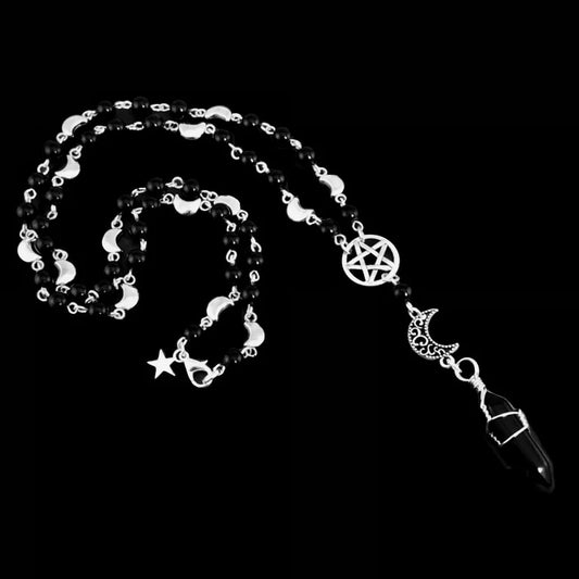 Obsidian Pentacle Rosary