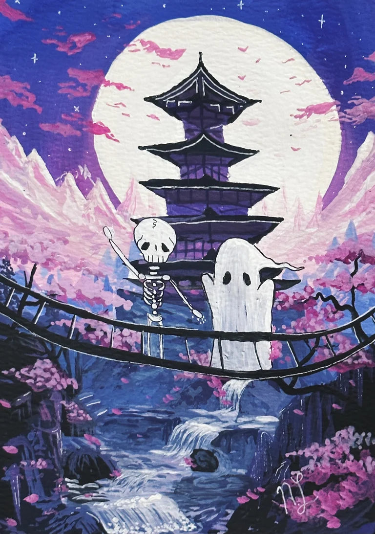 Purple Japan Print