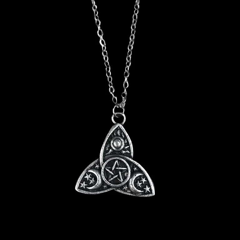 Triple Goddess Pentacle Necklace