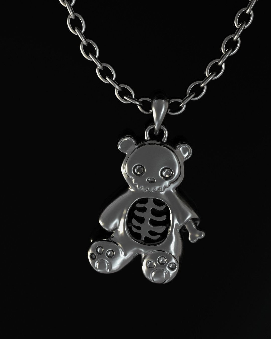 Skele-Teddy Necklace