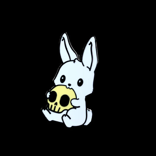 Bunny Skull Pin