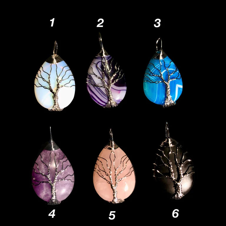 Wire Wrapped Crystal Necklace